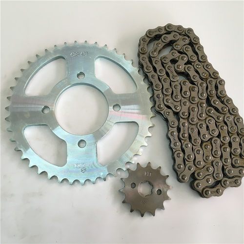 摩托车配件 轻骑 骏驰GT125 QS125-5大小链轮/链条/套链43-14