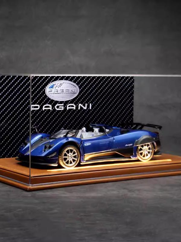 帕加尼跑车模型宗塔Zonda F合金汽车玩具高档车模摆件送男生礼物