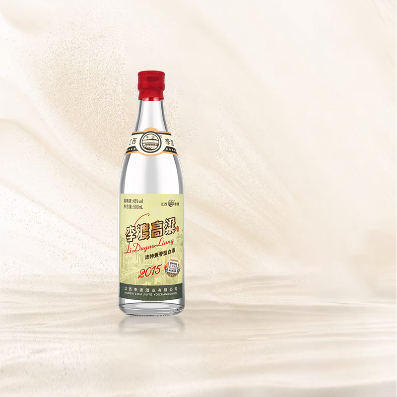李渡高粱酒45度粮食酒2015单瓶白酒纯粮食酒瓶装白酒500ml