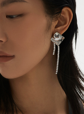 希林娜依·高同款CuzStrangeIntention万有引力菱形耳坠原创设计