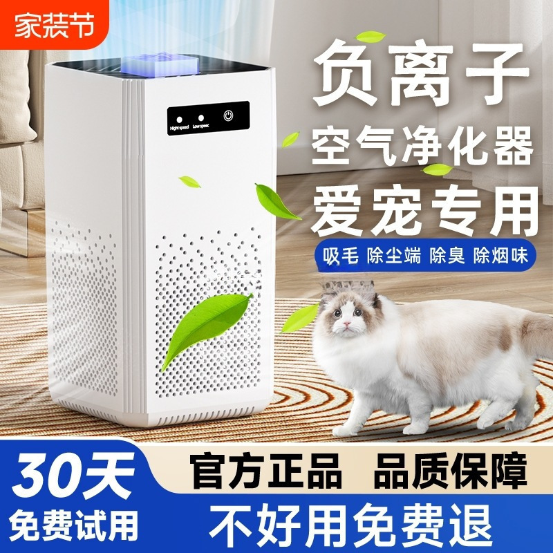 除甲醛烟味异味除臭机空气净化器家用净化去室内宠物浮毛吸负伊望