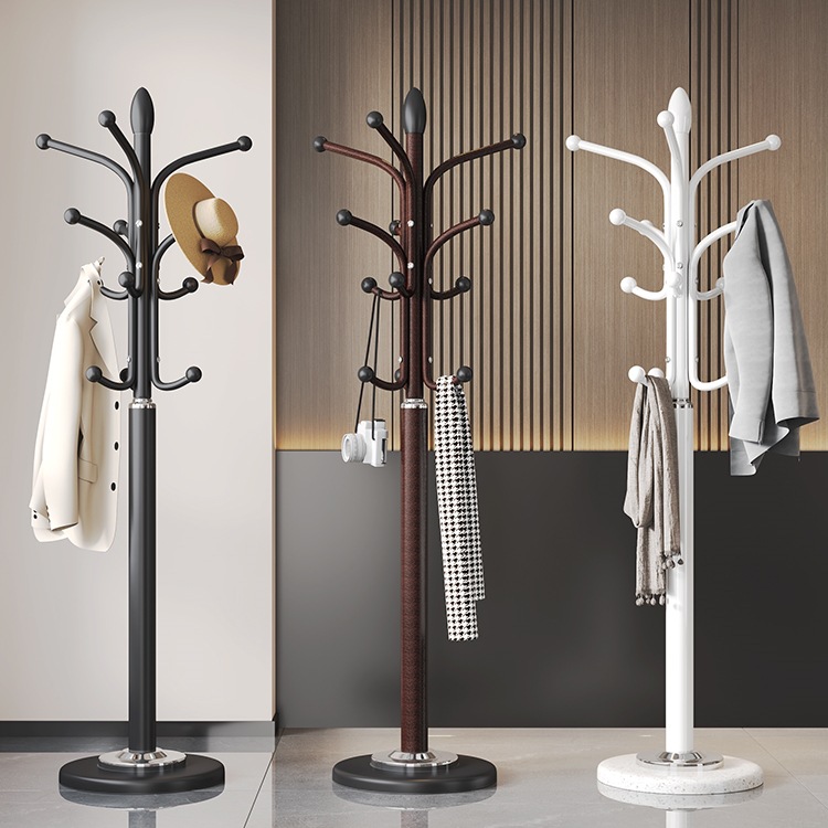 铁艺衣帽架落地式卧室挂衣架家用客厅立式简约衣服衣物置物的架子