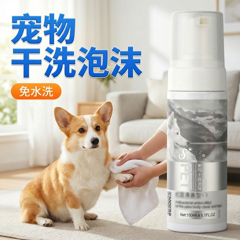 猫狗宠物猫咪免水洗泡沫沐浴露