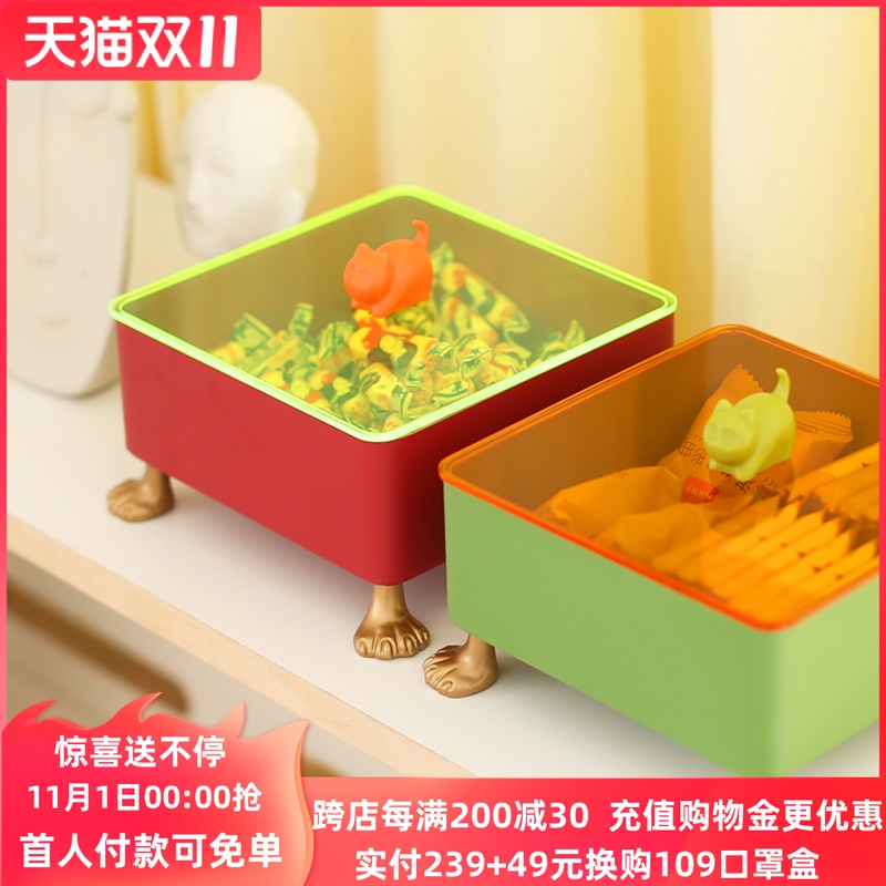 [空之喵喵]北欧创意猫爪收纳盒桌面干果零食盘防尘糖果盒客厅茶几|msdalam kategori penyatuan simpanan, Rumah Storage Appliances, kotak simpanan, kotak simpanan desktop - dari Buy2taobao.com untuk memberikan perkhidmatan ejen Taobao profesional membeli