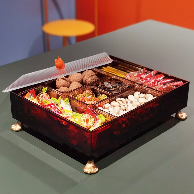 [空之喵喵]客厅桌面亚克力过年糖果盒2025新年新款干果盒春节家用,餐饮具,果盆/果盘/果篮,淘宝优惠券,粉丝福利购,淘宝优惠卷