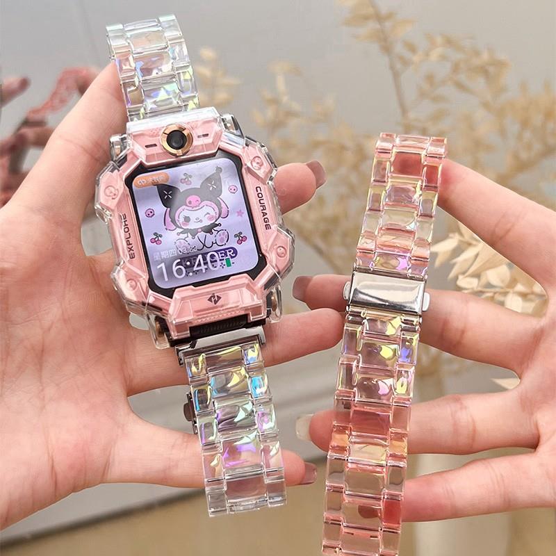 适用小天才电话手表Z9Z8/Z7表带Z6A巅峰版Z5AZ1S镭射D23透明表链