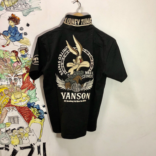 机车风情侣款 鲁尼短袖 衫 翻领Polo衫 歪心狼重工刺绣纯棉定型半袖