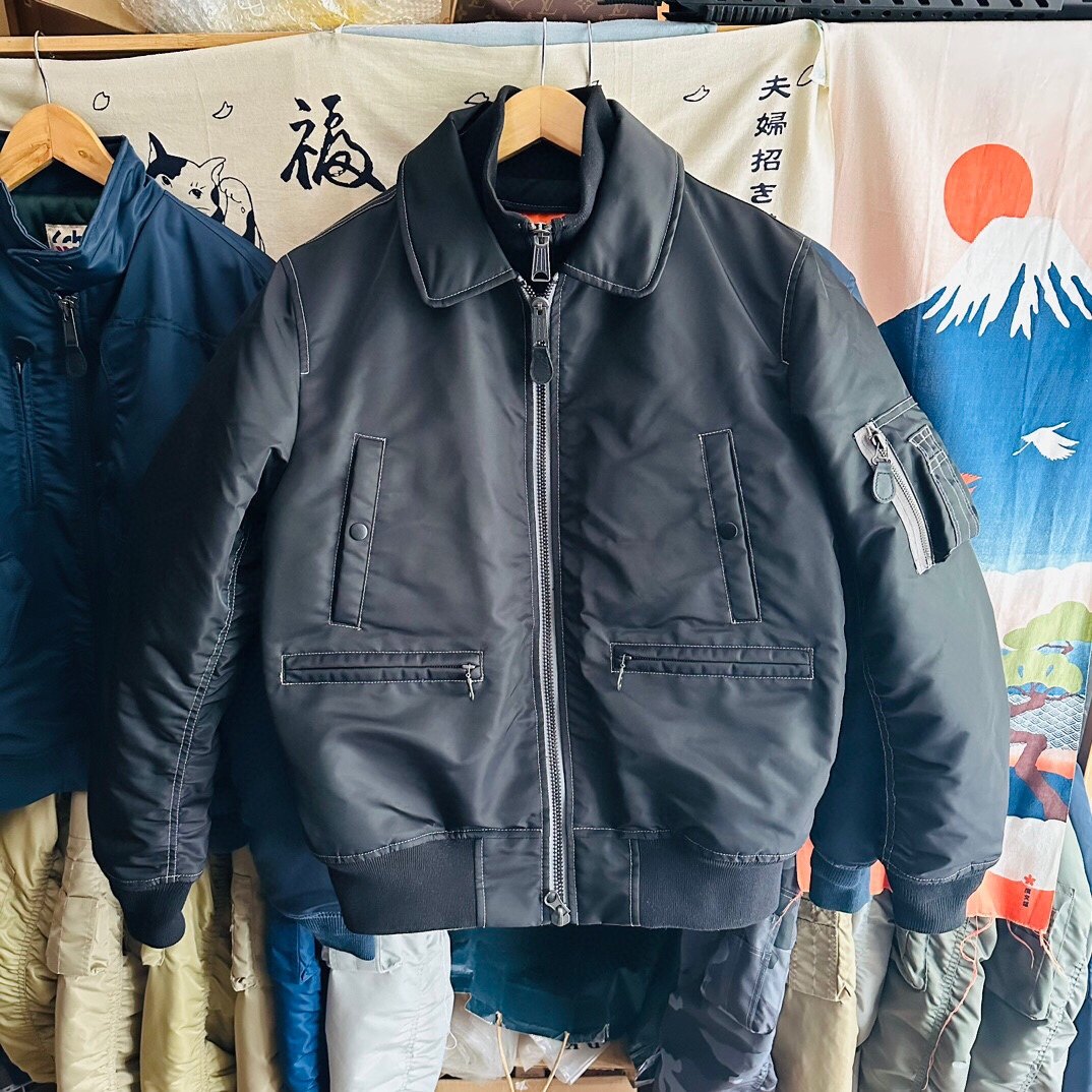 Double G摩托车棉服 007丹叔同款飞行夹克 可拆卸双领多口袋设计