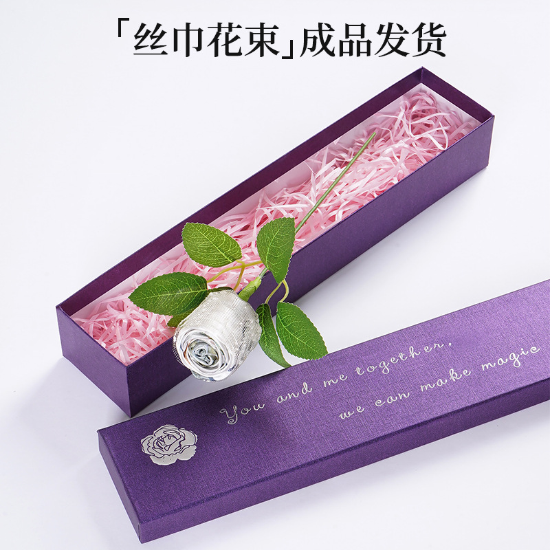 女神节礼物送礼物高级感丝巾花束
