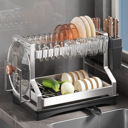 360°自动排水碗碟收纳架