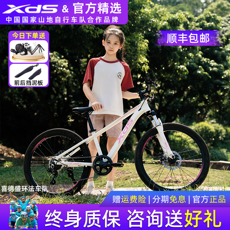 喜德盛青少年自行车小王子铝合金车架机械碟禧玛诺变速24寸轮径