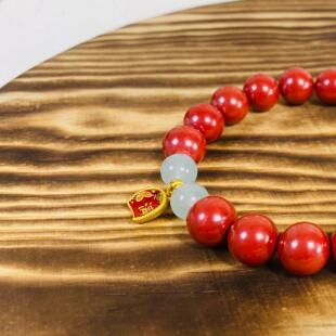 2026天然朱砂手链女转运串珠新中式本命年圆满手串帝王砂紫金砂整