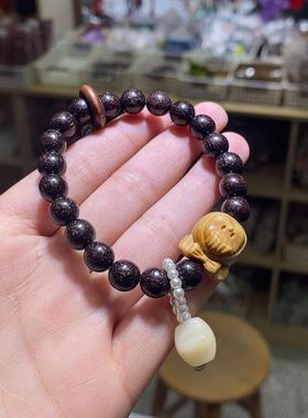 2026小叶紫檀搭配小女孩小星星手串简约精美时尚文玩手链饰品女款