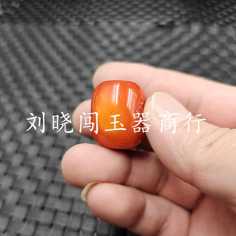 2026橘红色蜜蜡佛子桶珠散珠人造蜜蜡路路通手链项链佛珠饰品配件