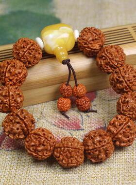 2026金刚菩提手串牛骨蜜蜡五瓣菩提子佛珠手链