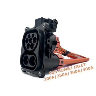 CCS2直流快充欧标枪座250A300A400A500A超充DC新能源汽车插座24V