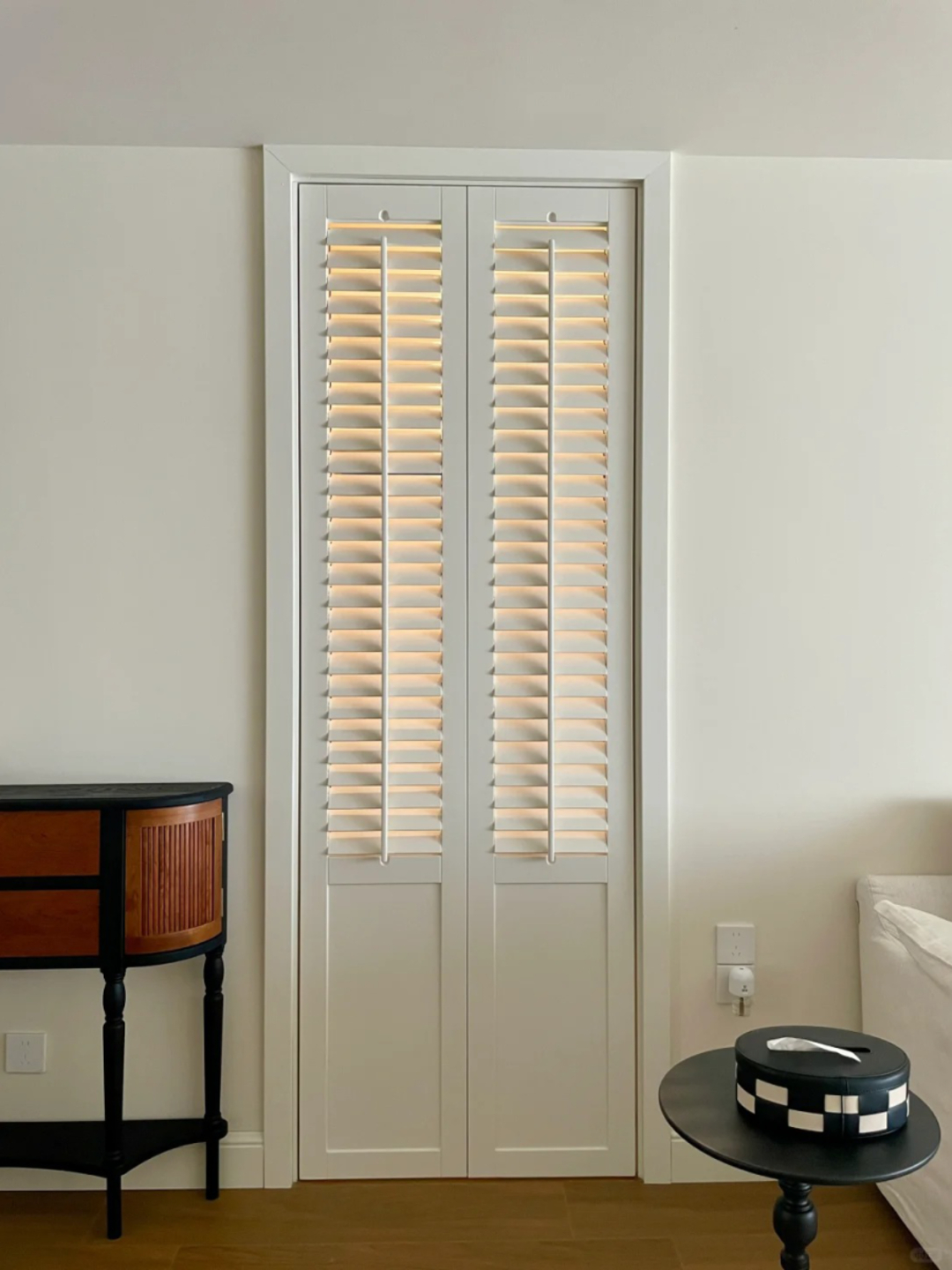 卧室门实木百叶门定制折叠门衣柜门透气百叶窗透光透气覆古百叶门