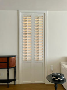 卧室门实木百叶门定制折叠门衣柜门透气百叶窗透光透气覆古百叶门
