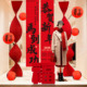 2026马年味氛围场景布置新年灯笼拉花春节元 旦过年商场门店铺装 饰