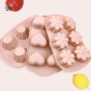 6连樱花米糕模具食品级硅胶蒸模家用花型甜甜圈水塔糕商用摆摊模