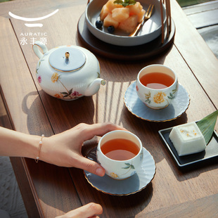 中式 永丰源月亮时光6头茶具套装 茶杯高档轻奢礼物