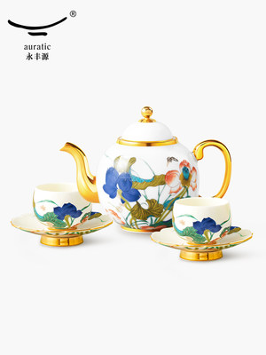 永丰源幸福和鸣6头中式茶具咖啡具陶瓷茶杯套装