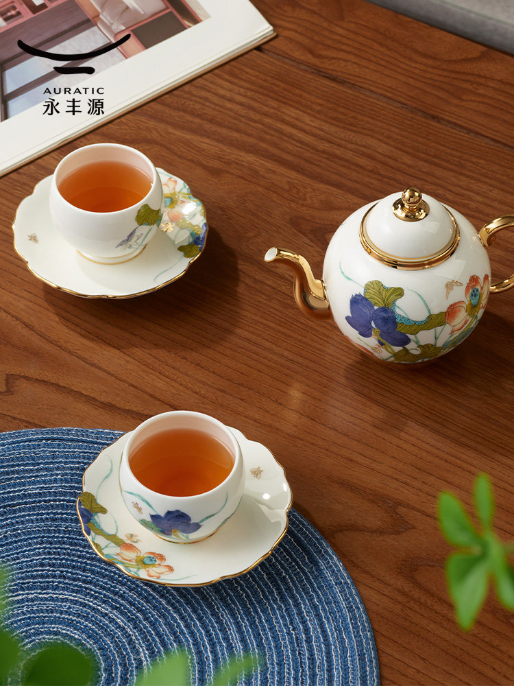 永丰源幸福和明六件套中国茶具陶瓷茶杯套装高端礼品