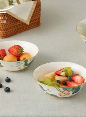 永丰源幸福和鸣面碗/汤碗/大汤勺/毛巾碟 陶瓷餐具散件 安全包装