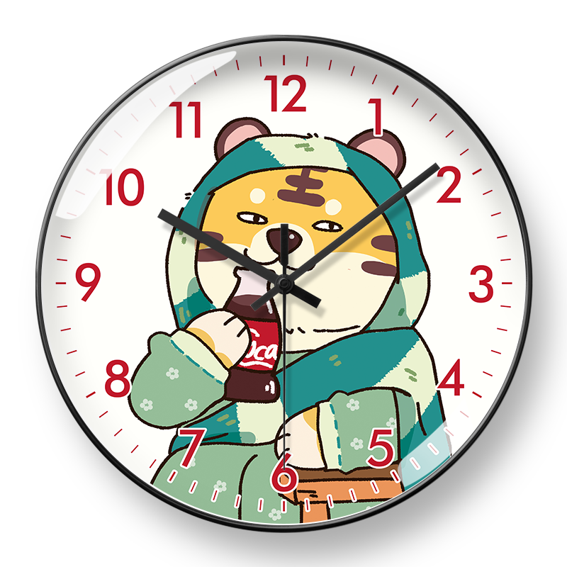 美幻达PVC简约玻璃塑料电波钟