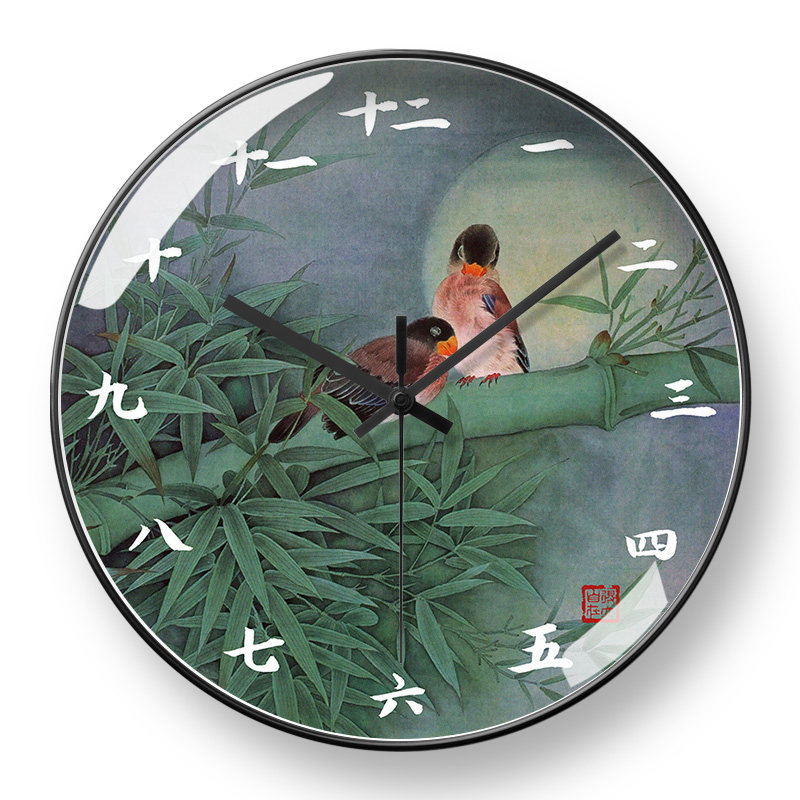 美幻达PVC简约玻璃塑料电波挂钟