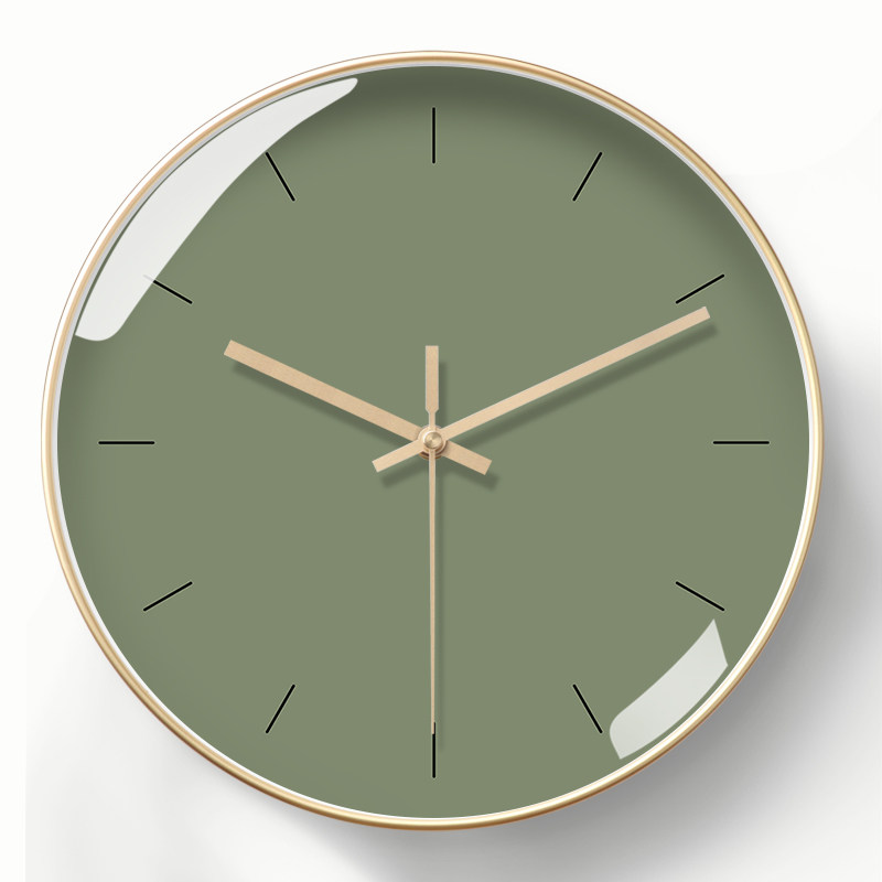 美幻达pvc简约钢化玻璃室内塑料石英钟