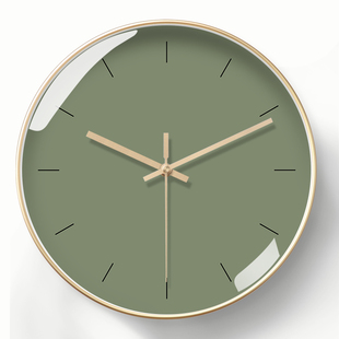 客厅挂钟自动对时现代简约时尚大气高档石英钟表电波钟静音表挂墙