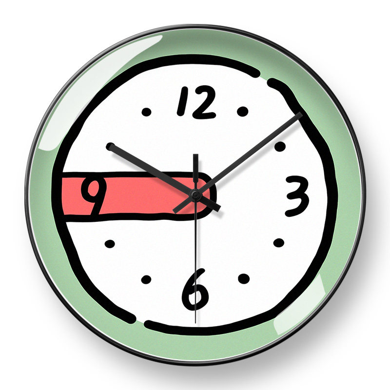 美幻达PVC简约玻璃塑料电波挂钟