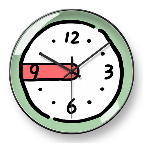 美幻达PVC简约玻璃塑料电波挂钟