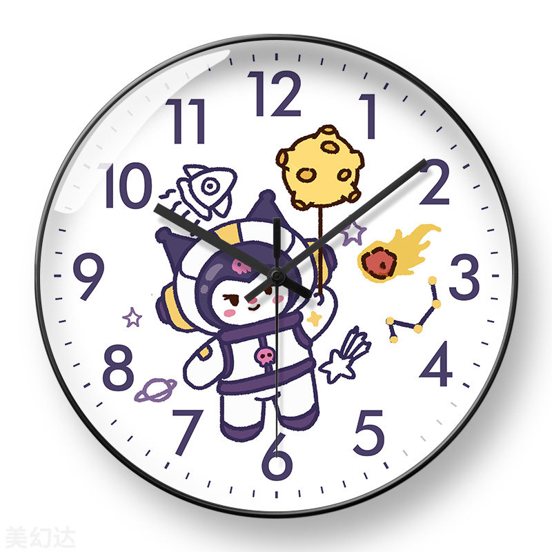 美幻达PVC卡通玻璃塑料电波挂钟
