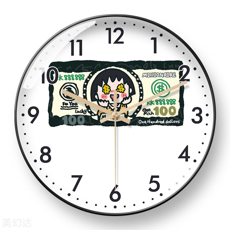 美幻达PVC卡通玻璃塑料电波挂钟
