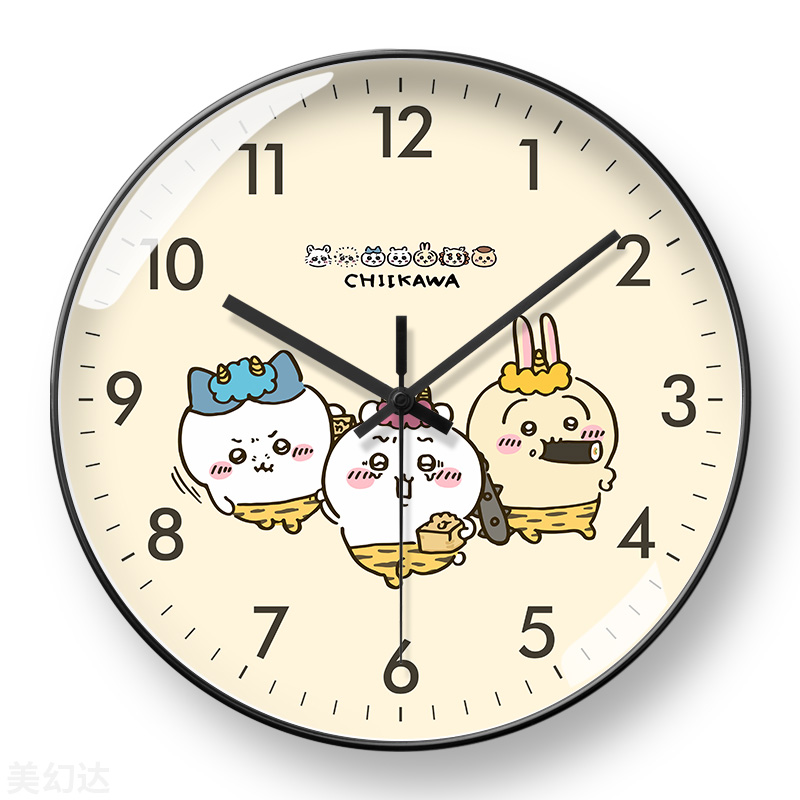 美幻达PVC简约玻璃塑料电波挂钟