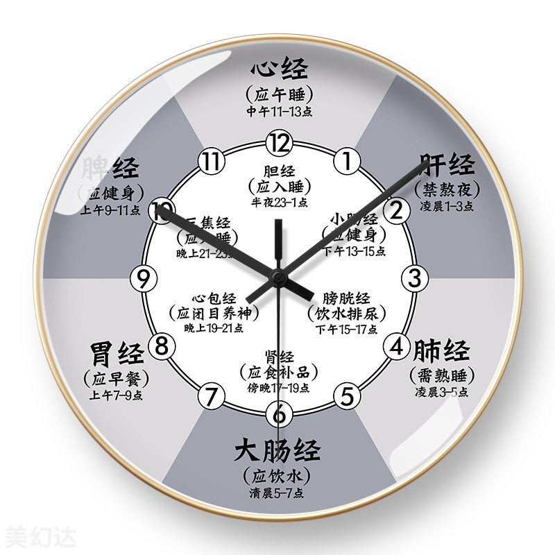 美幻达PVC简约玻璃塑料石英挂钟