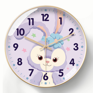 星黛露挂钟卡通客厅电波钟公主房女孩可爱少女心兔子钟表自动对时
