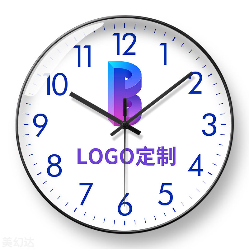 美幻达PVC简约玻璃塑料石英挂钟