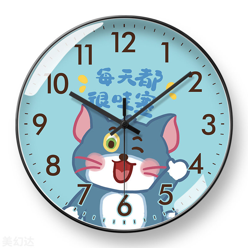 美幻达PVC卡通玻璃塑料电波挂钟