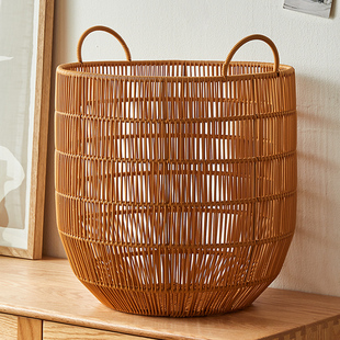 ins仿藤编制脏衣篓家用收纳筐高颜值洗衣篮卫生间浴室脏衣篮