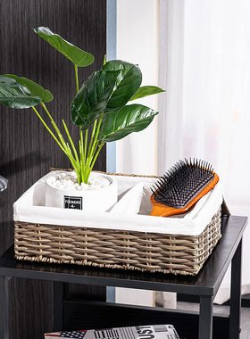 仿藤编收纳篮家用客厅卧室杂物收纳筐收纳盒桌面零售储物筐L6010