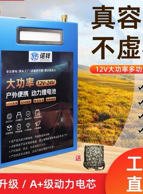 电瓶12v蓄电池100安大功率型大容量磷酸铁锂三元24v蓄电池100安