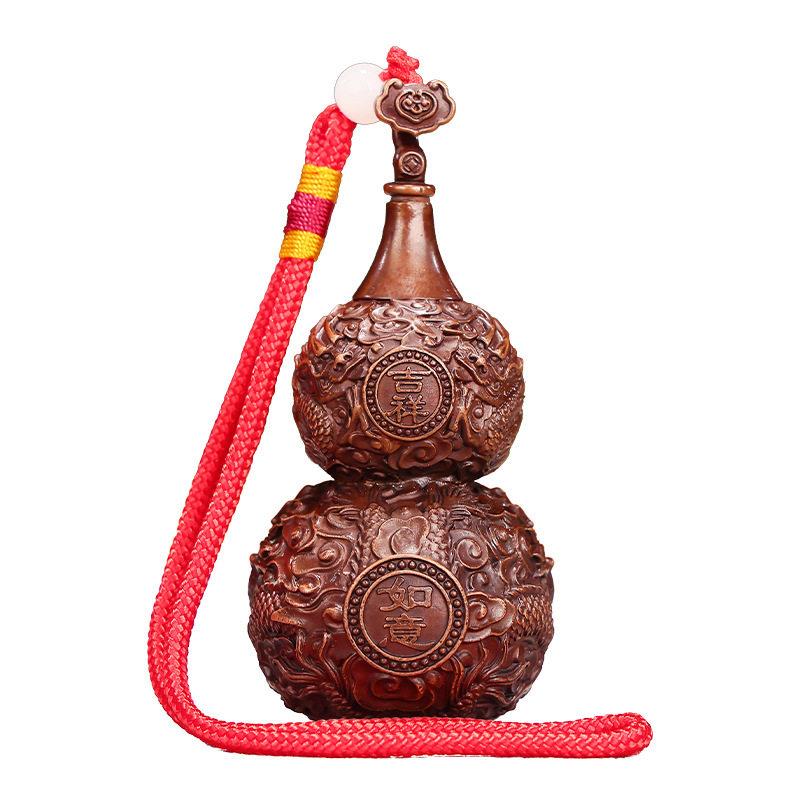 紫铜吉祥如意葫芦摆件家居公室桌面小葫芦把玩件工艺品摆设