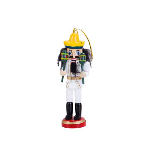 SB58219木制工艺品欧美风12CM胡桃夹子圣诞小套装木偶工艺品挂件