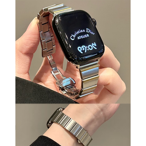 高级感小蛮腰女款金属适用iwatch10苹果手表带applewatch98不锈钢