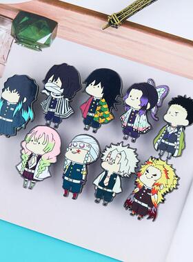 鬼灭之刃周边吧唧时透蜜璃祢豆金属徽章痛包吧唧挂件礼物盲盒摆件