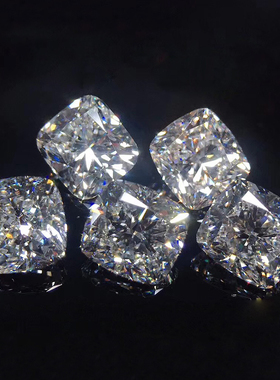 HPHT人工培育钻石垫形10/15/20/30分碎钻CVD人造合成钻石枕形散货