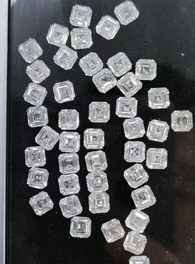 HPHT人工培育钻石阿斯切形10/15/20/30分碎钻CVD人造合成钻石散货